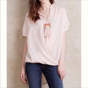 NWOT Anthropologie Soft Pink Button Down